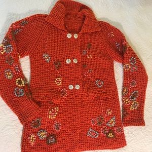 Handmade Wool Blend Sweater Jacket